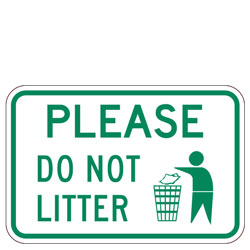 Please Do Not Litter Sign