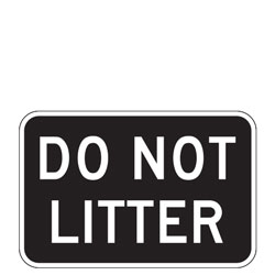 Do Not Litter Sign