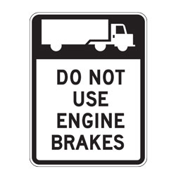 Do Not Use Engine Brakes Sign