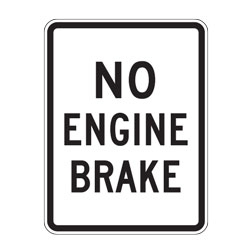 No Engine Brakes Sign