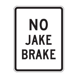 No Jake Brakes Sign