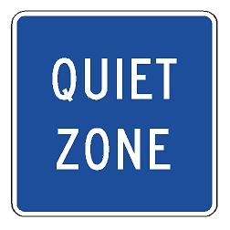 Quiet Zone (Blue) Sign