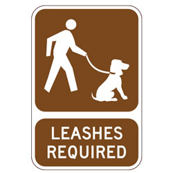 (Leash Symbol) Leashes Required Sign