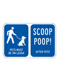 Pets on Leash | Scoop Poop! After Pets Sign