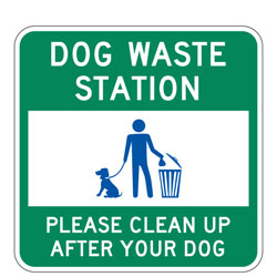 Dog Waste Station | Please Clean Up After Your Dog Sign