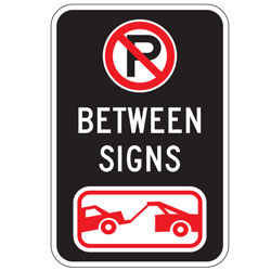 Oxford Series: (No Parking Symbol) Between Signs  | (Tow Symbol) Sign
