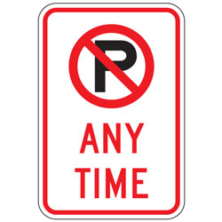 No Parking Any Time Sign