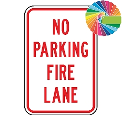 No Parking Fire Lane | MUTCD Compliant Word Only | Universal Prohibitive No Parking Sign