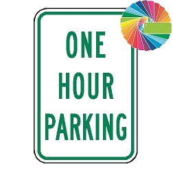 One Hour Parking | MUTCD Compliant Word Only | Universal Permissive Parking Sign
