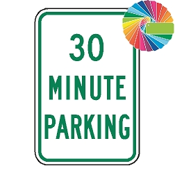30 Minute Parking | MUTCD Compliant Word Only | Universal Permissive Parking Sign