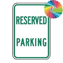 Reserved Parking | MUTCD Compliant Word Only | Universal Permissive Parking Sign