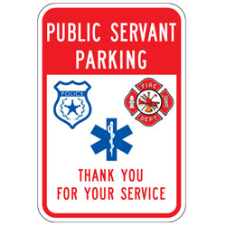 Public Servant Parking Sign