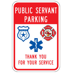 Public Servant Parking Sign