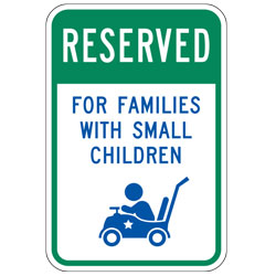 Reserved For Families With Small Children Sign
