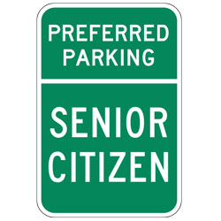 Preferred Parking Senior Citizen Sign