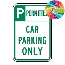Car Parking Only | Header & Words | Universal Permissive Parking Sign