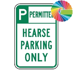 Hearse Parking Only | Header & Words | Universal Permissive Parking Sign