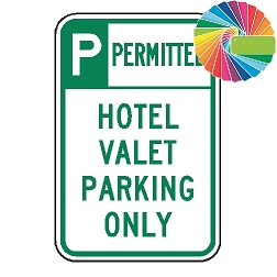 Hotel Valet Parking Only | Header & Words | Universal Permissive Parking Sign