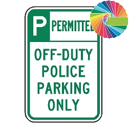 Off Duty Police Parking Only | Header & Words | Universal Permissive Parking Sign