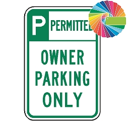 Owner Parking Only | Header & Words | Universal Permissive Parking Sign