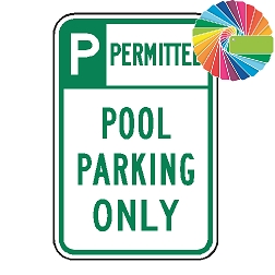 Pool Parking Only | Header & Words | Universal Permissive Parking Sign