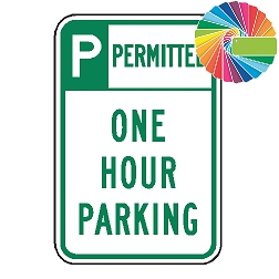 One Hour Parking | Header & Words | Universal Permissive Parking Sign