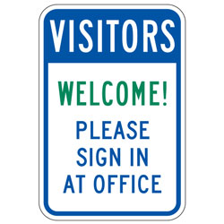 Visitors | Please Sign in at Office Sign
