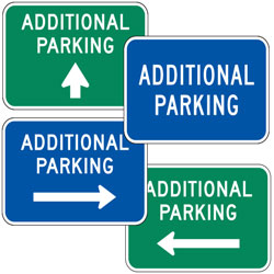Additional Parking (with Arrows) Sign