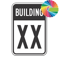 Building XX Custom Color Sign