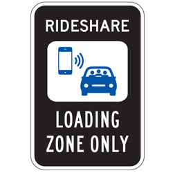 Oxford Series: Rideshare Loading Zone Only Sign