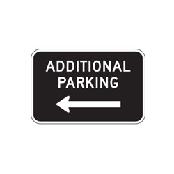 Oxford Series: Additional Parking with Left Arrow Sign