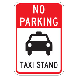 No Parking Taxi Stand Sign