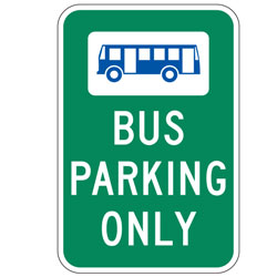 Bus Parking Only with Bus Symbol Sign