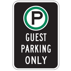 Oxford Series: (Parking Symbol) Guest Parking Only Sign