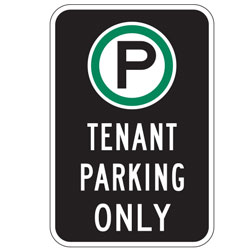 Oxford Series: (Parking Symbol) Tenant Parking Only Sign