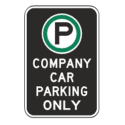 Oxford Series: (Parking Symbol) Company Car Parking Only Sign