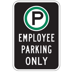 Oxford Series: (Parking Symbol) Employee Parking Only Sign