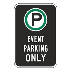 Oxford Series: (Parking Symbol) Event Parking Only Sign