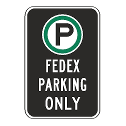 Oxford Series: (Parking Symbol) FedEx Parking Only Sign