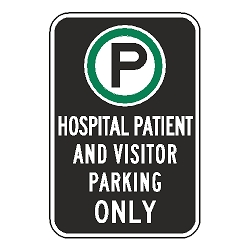 Oxford Series: (Parking Symbol) Hospital Patient And Visitor Sign