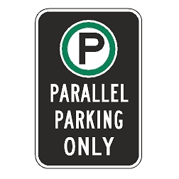 Oxford Series: (Parking Symbol) Parallel Parking Only Sign