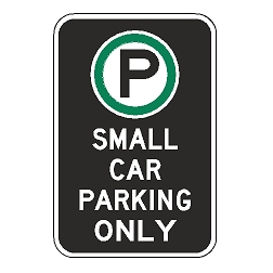 Oxford Series: (Parking Symbol) Small Car Parking Only Sign