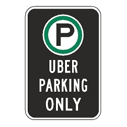 Oxford Series: (Parking Symbol) Uber Parking Only Sign