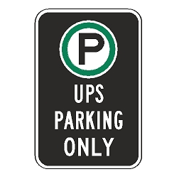 Oxford Series: (Parking Symbol) UPS Parking Only Sign