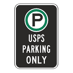 Oxford Series: (Parking Symbol) USPS Parking Only Sign