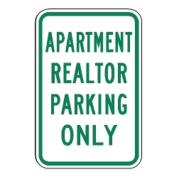 Apartment Realtor Parking Only Sign