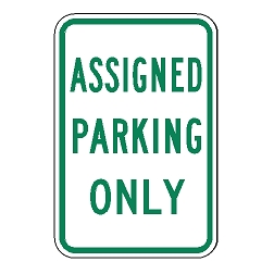 Assigned Parking Only Sign