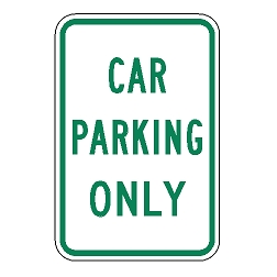 Car Parking Only Sign