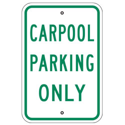 Carpool Parking Only Sign