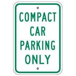 Compact Car Parking Only Sign